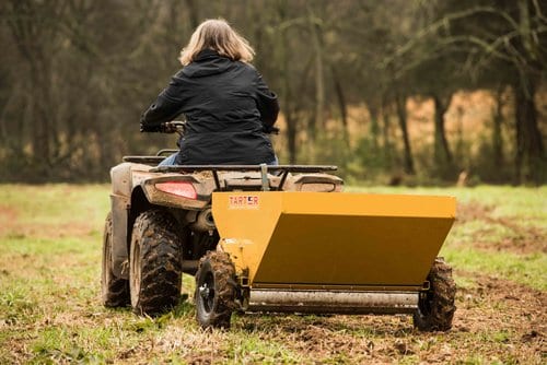 back view of manure spreader