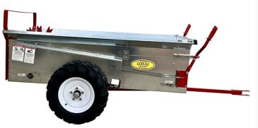 Close up picture of the manure spreader