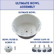 close up view of the waterer hinges