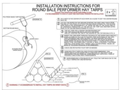 hay tarp installation instruction diagram