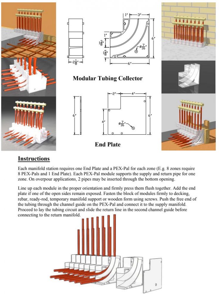 PEX floor heat organizer