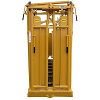 squeeze chute with a closed headgate