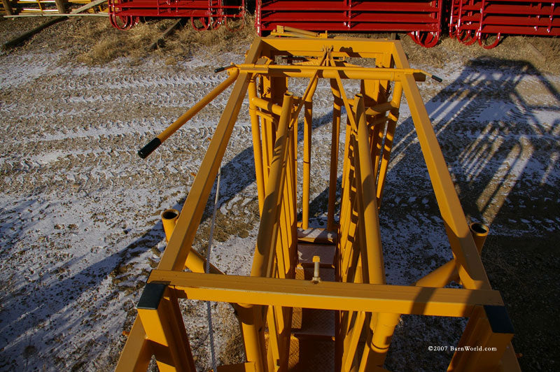 top of cattle squeeze chute