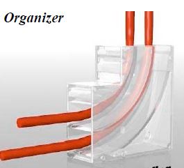 picture of the PEX tubing organizer with two tubes