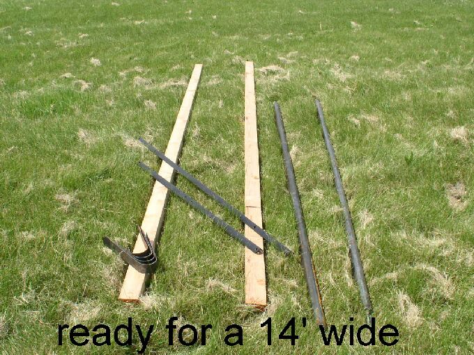 the building supports and frame connectors on the grass
