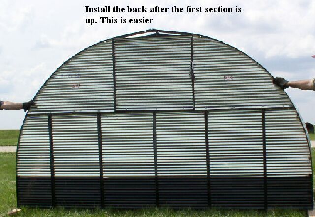 a picture of the back wall of the shelter