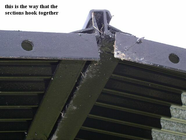 the connection for the roof wall sections