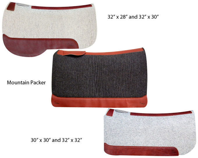 mule saddle pad shapes