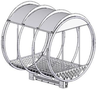 top of the covered hay feeder