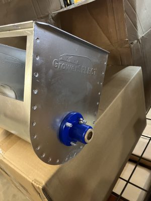 end of the auger box with the bearing installed