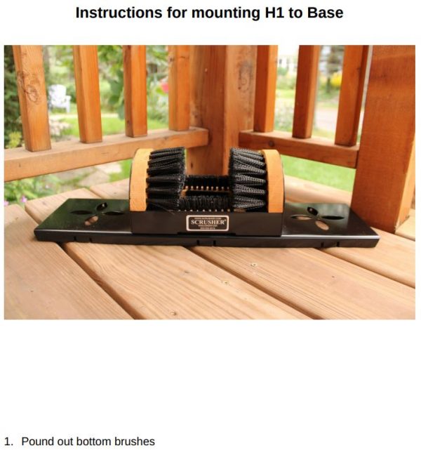 page one of how to mount boot scraper to the base
