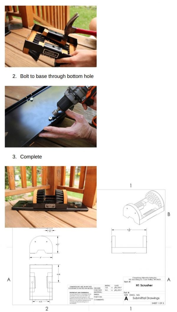 how to mount boot scaper to the floor