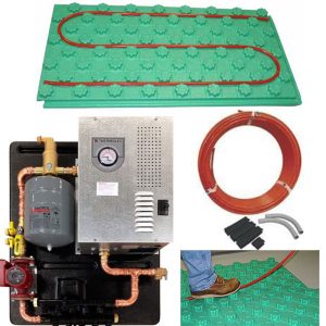 Radiant Floor Heat Boiler, PEX and Floor Panels