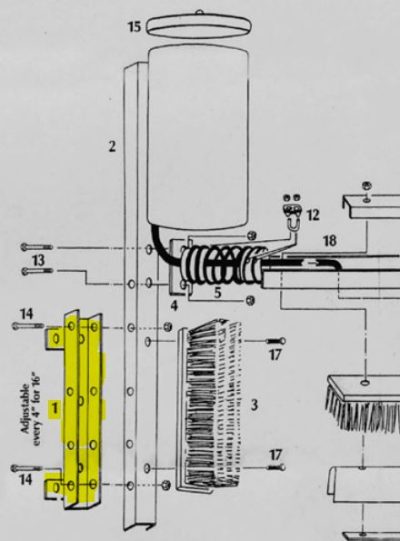 cattle oiler wall bracket