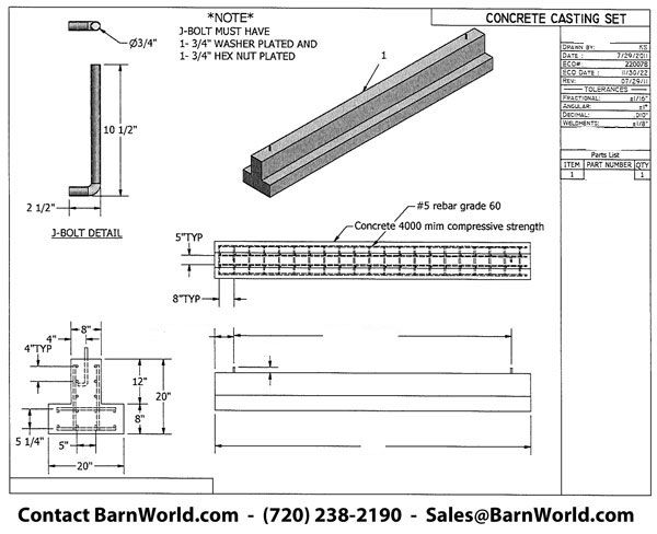 Cattle Guard Foundation Diagram