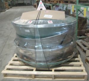 hog feeder on a pallet for shipping