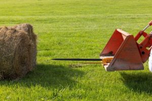 Bale Spear Approaching Hay Bale
