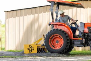 Box Blade Behind a Tractor