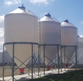 poly grain bins outdoors